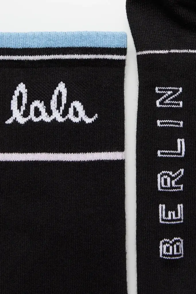 Lala Berlin Socks Allena cotton mix black Flash Sale