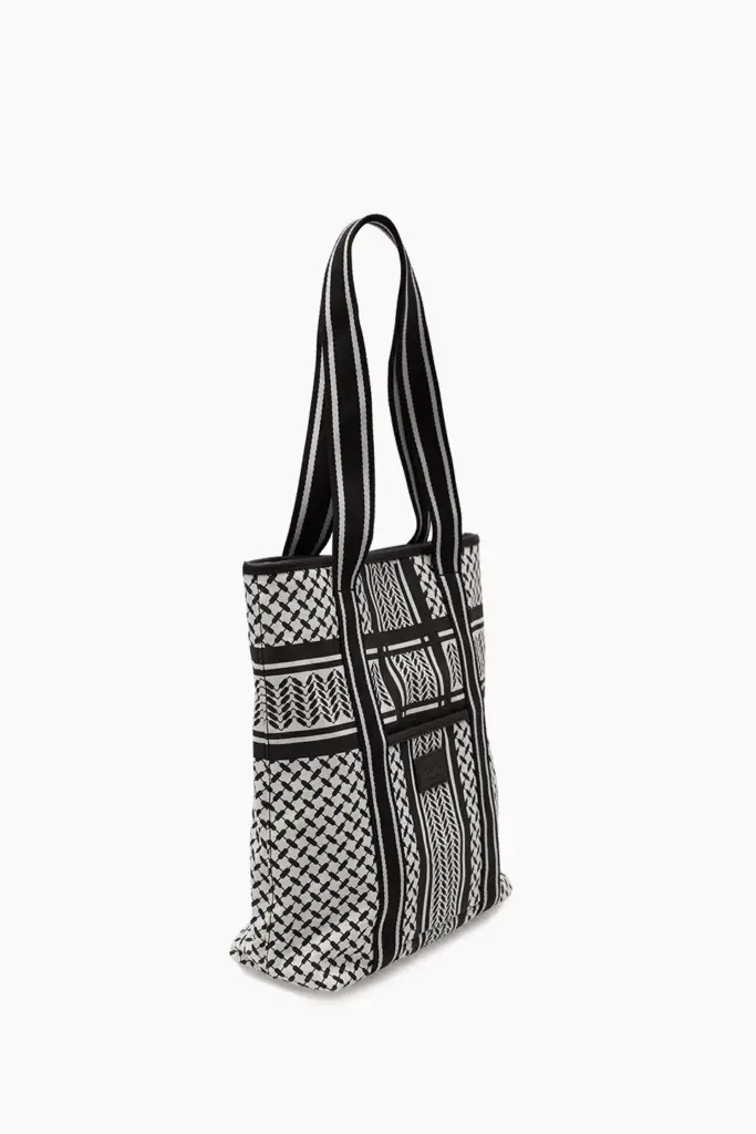 Lala Berlin Tote Carmela 2.0 canvas heritage stripe black Exklusivangebot
