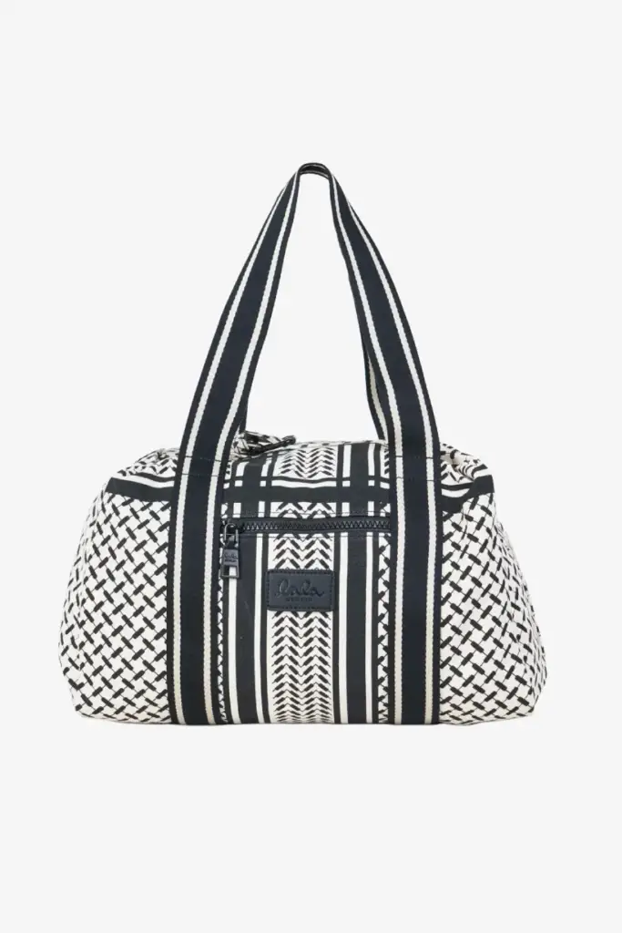 Lala Berlin Small Bag Muriel canvas heritage off white/black Preisnachlass