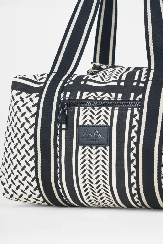 Lala Berlin Small Bag Muriel canvas heritage off white/black Preisnachlass