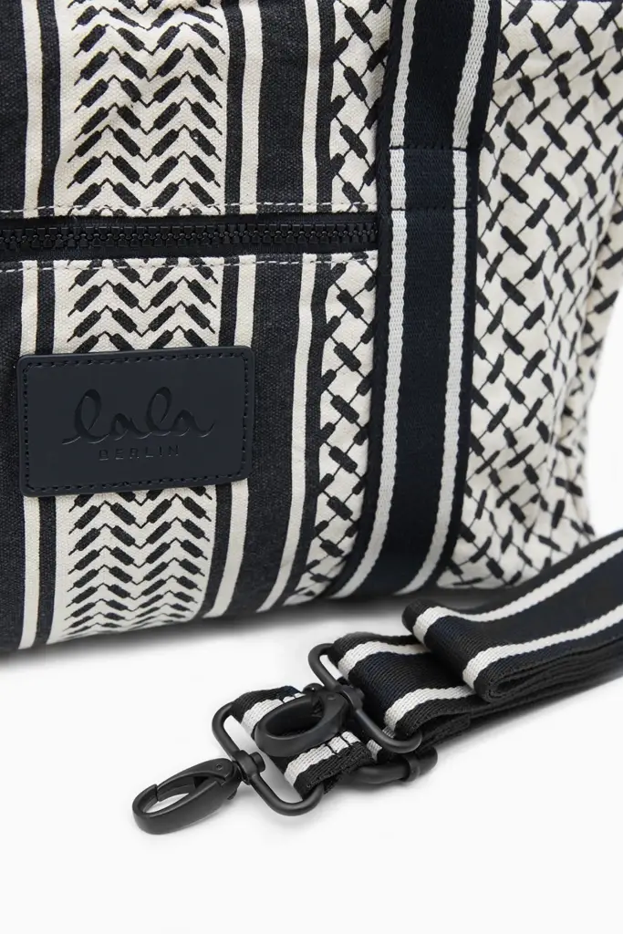 Lala Berlin Big Bag Muriel 2.0 canvas heritage stripe black Black Friday