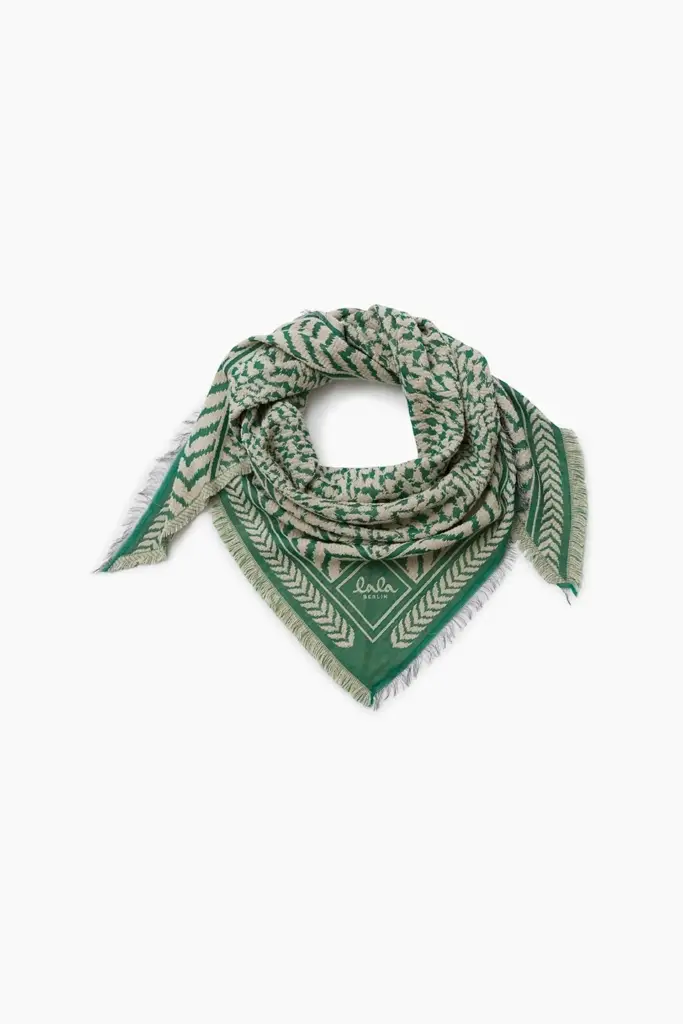 Lala Berlin Triangle Anmye wool mix green/sand Osterangebot