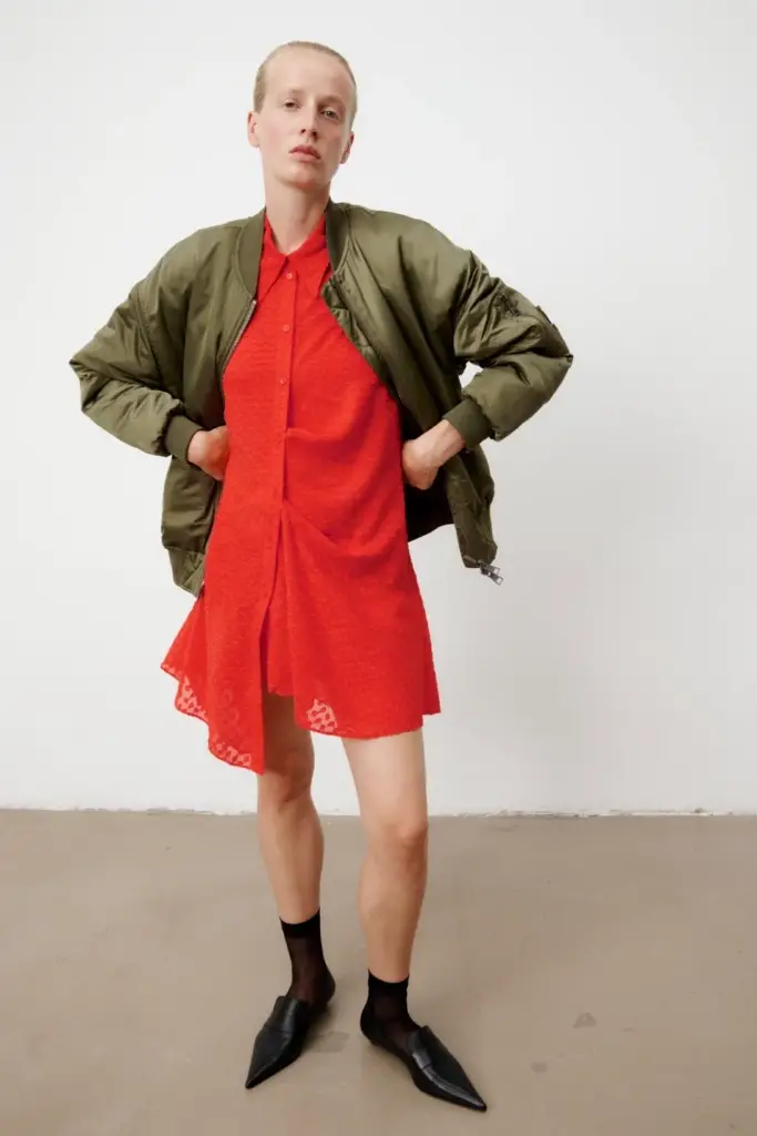Lala Berlin Jacket Jalou nylon olive Vatertagsangebot