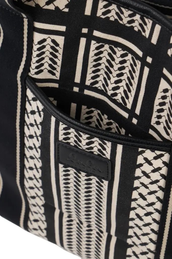 Lala Berlin East West Tote Marin canvas heritage stripe black Große Rabatte
