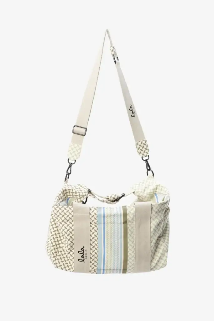 Lala Berlin Big Bag Muriel colored canvas heritage stripe olive Bestseller