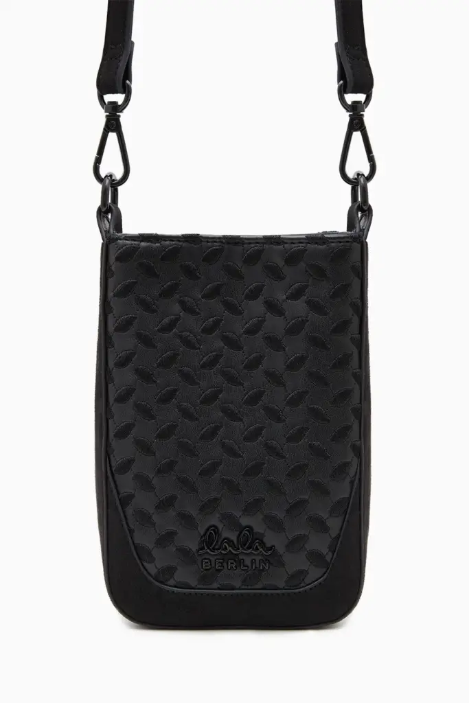 Lala Berlin Flat Crossbody Milwa grainy vegan leather black Saisonale Angebote