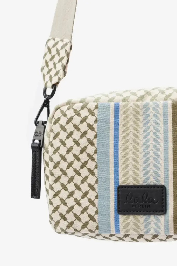 Lala Berlin Crossbody Milly canvas heritage stripe olive VIP-Rabatte