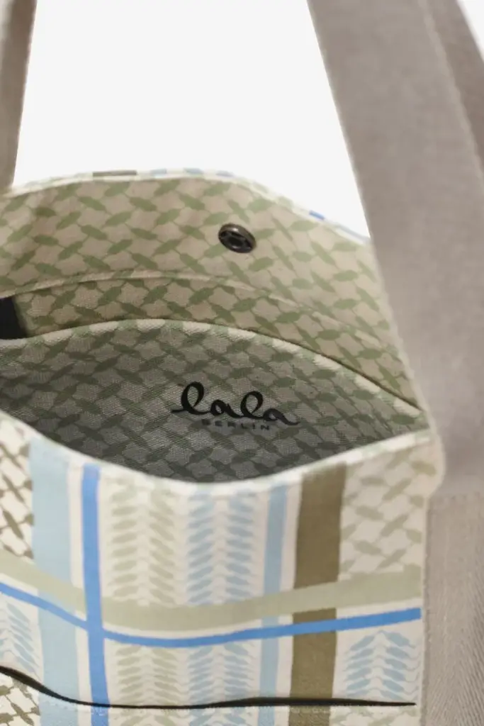 Lala Berlin Tote Carmela canvas heritage stripe olive Tiefpreis