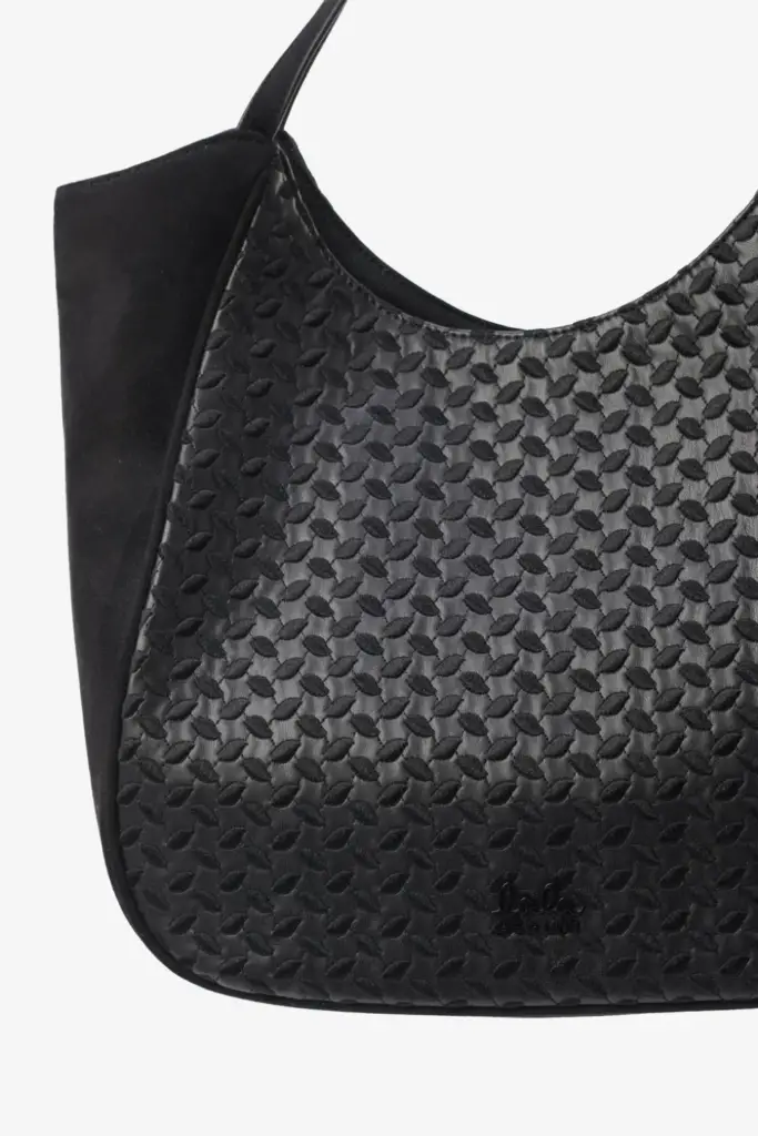 Lala Berlin Shopper Mar vegan leather heritage embroidery black Wochenangebot