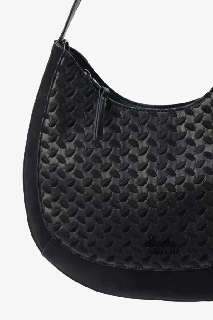 Lala Berlin Crossbody Moni vegan leather heritage embroidery black Kostenlose Rückgabe