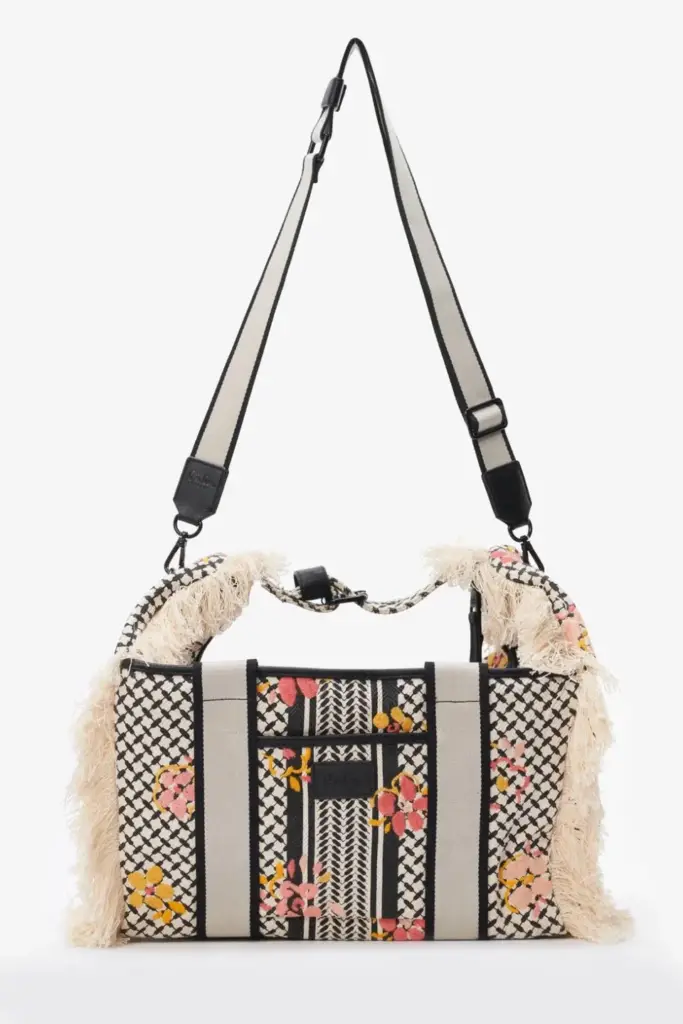 Lala Berlin Big Bag Muriel stitched canvas heritage embroidery flower Neueste Stile