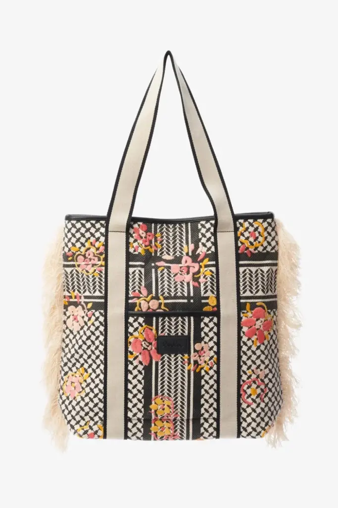 Lala Berlin Tote Carmela stitched canvas heritage embroidery flower Nur für heute