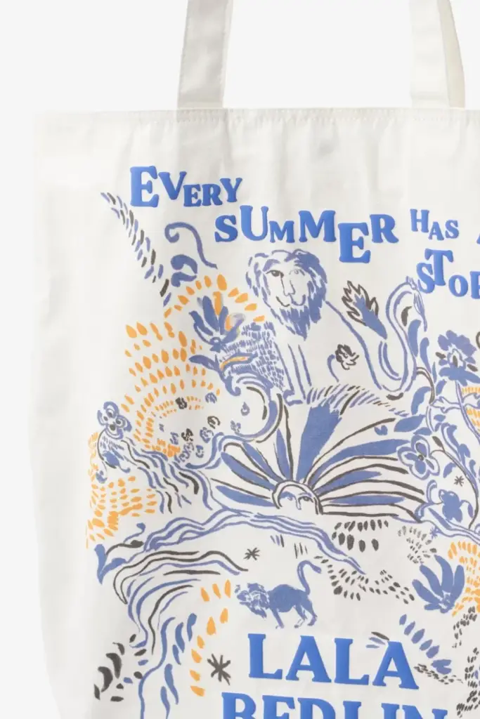 Lala Berlin Tote Mia cotton lala summer story cream Discount Store für neue Produkte