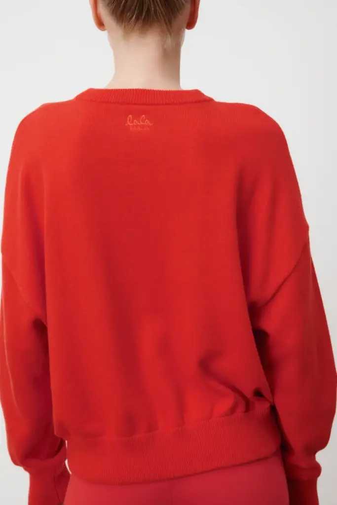 Lala Berlin Jumper Kira cotton mix hot orange Riesige Rabatte