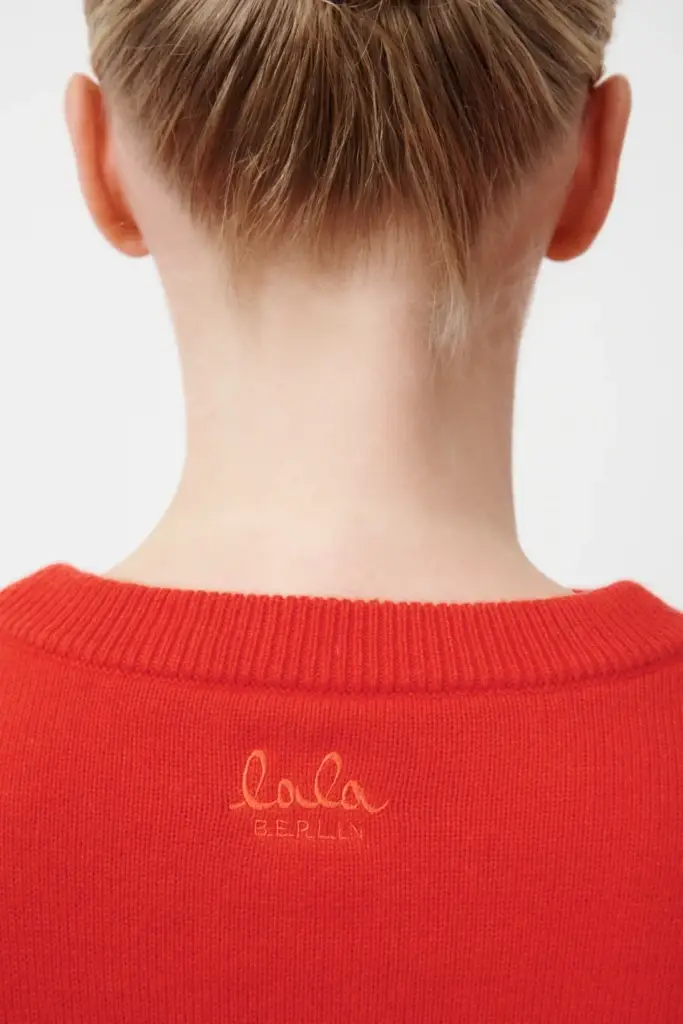 Lala Berlin Jumper Kira cotton mix hot orange Riesige Rabatte