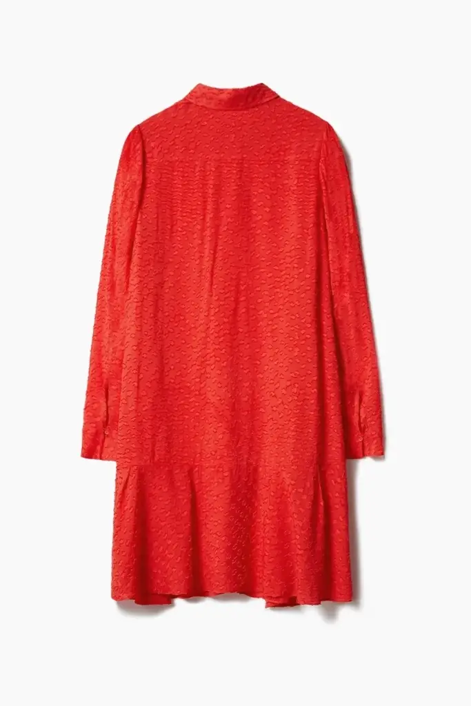 Lala Berlin Dress Davis viscose hot orange Clearance-Verkauf