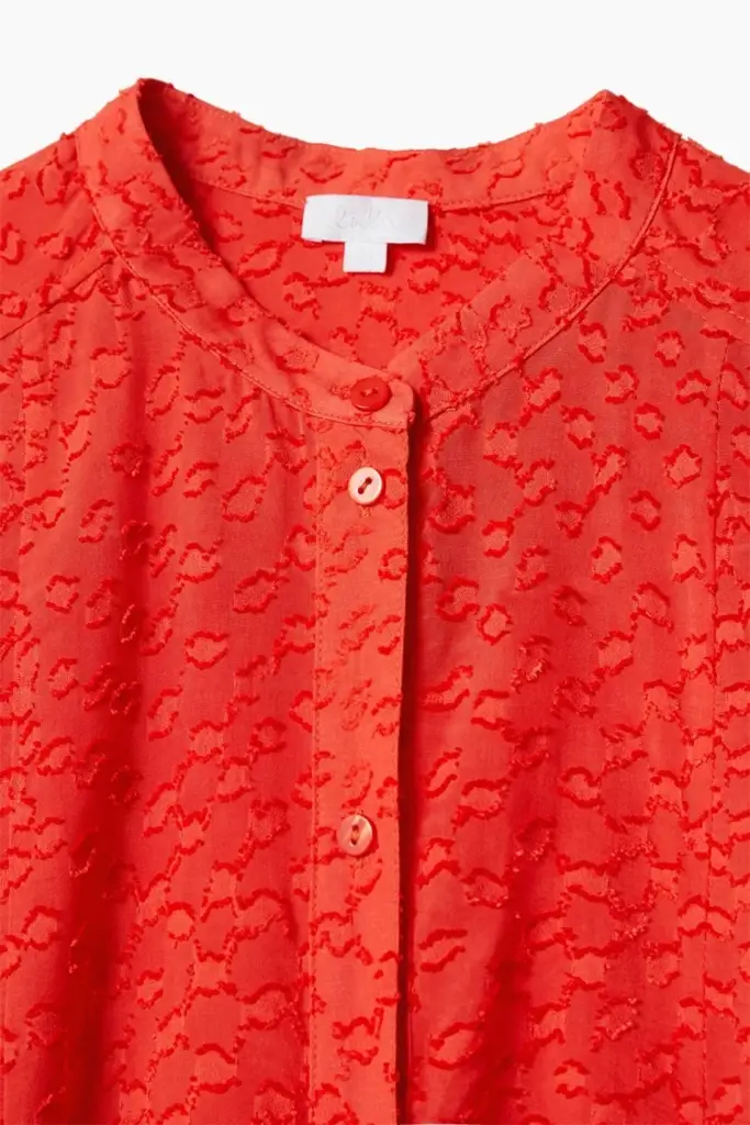 Lala Berlin Blouse Baran viscose hot orange Begrenzt auf 3 Tage