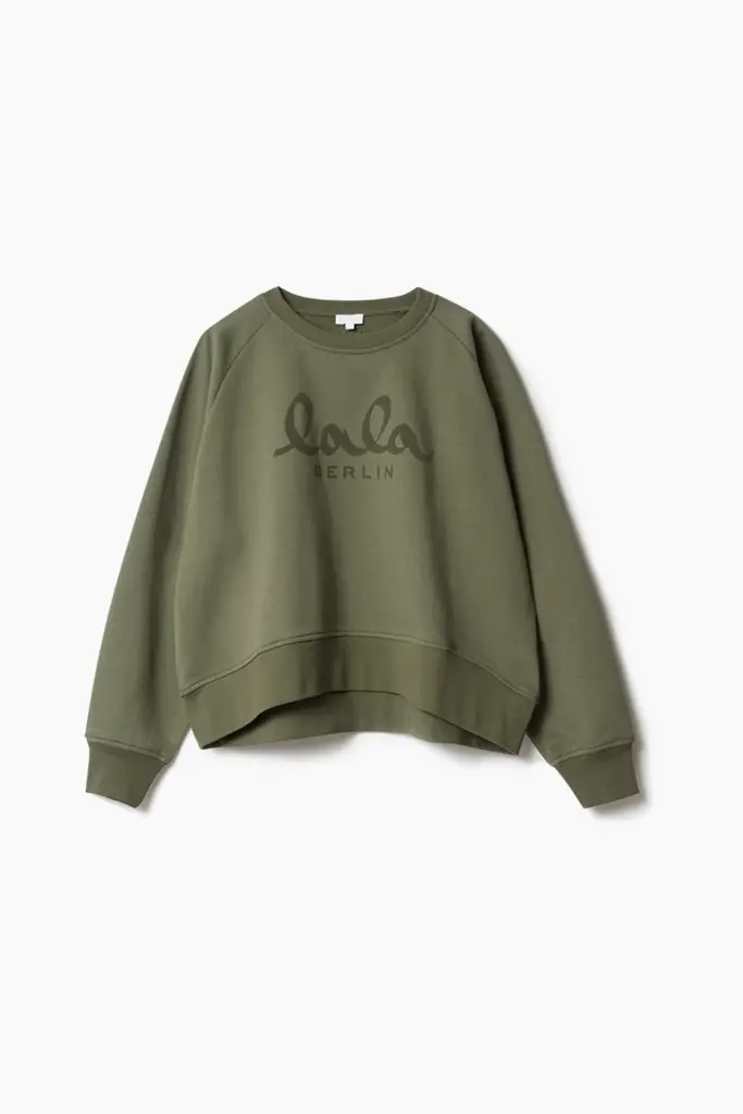 Lala Berlin Sweatshirt Ijora cotton olive 50% Rabatt für begrenzte Zeit