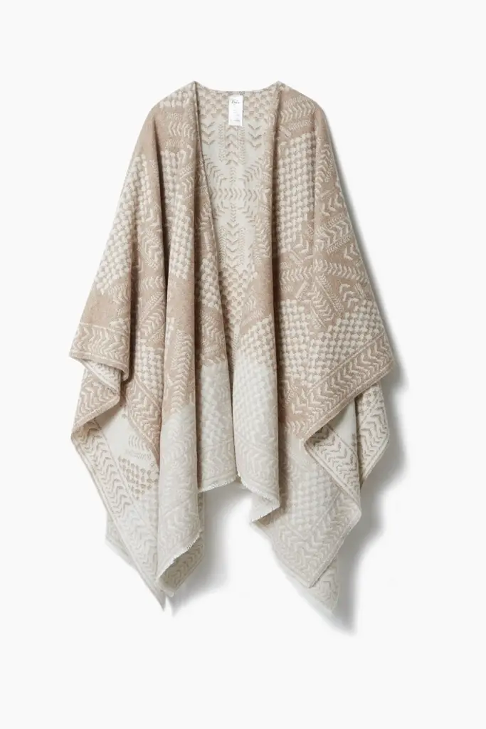 Lala Berlin Poncho Pineo wool mix heritage star sand im Angebot