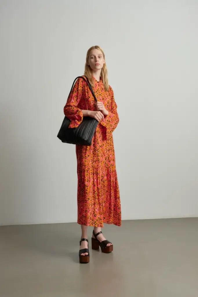 Lala Berlin Dress Derry viscose leo pink Blitzverkäufe