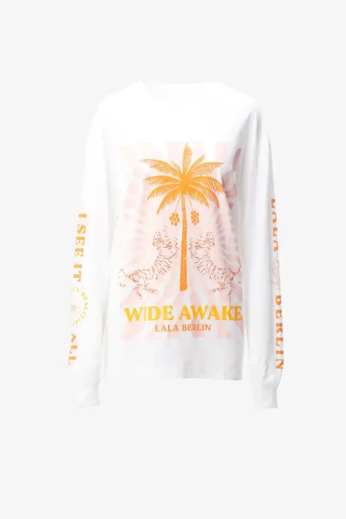 Lala Berlin Igor Longsleeves cotton wide awake white Kostenloser Versand