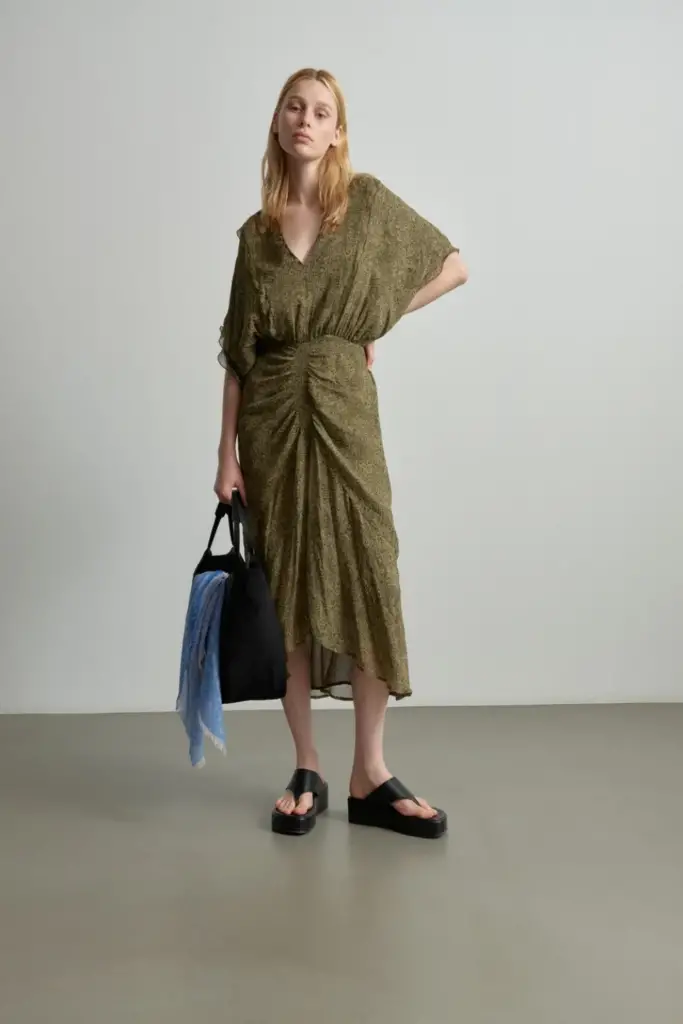 Lala Berlin Dress Dilyana viscose maze garden Versandkostenfrei