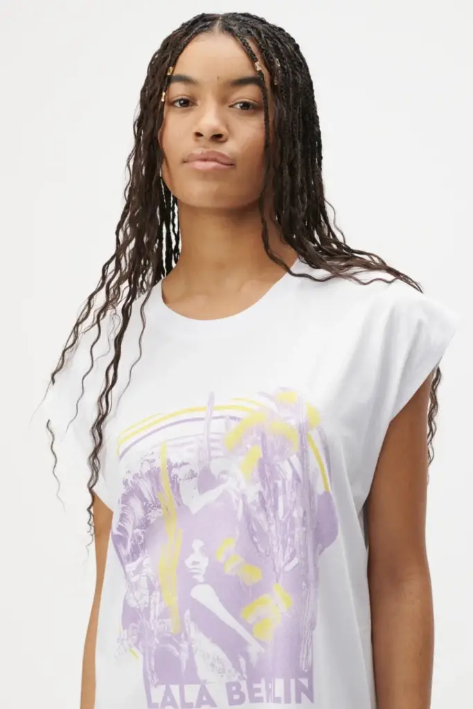 Lala Berlin T-Shirt Liva cotton lala savanna Saisonschlussverkauf