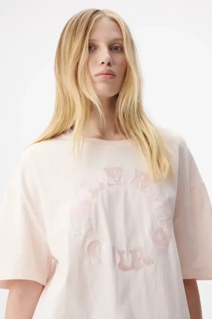 Lala Berlin T-Shirt Celia cotton encourage rosewater Weihnachtsangebot