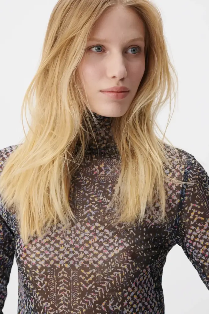 Lala Berlin Longsleeve Carolyn polyester mix heritage star black Jubiläumsangebot