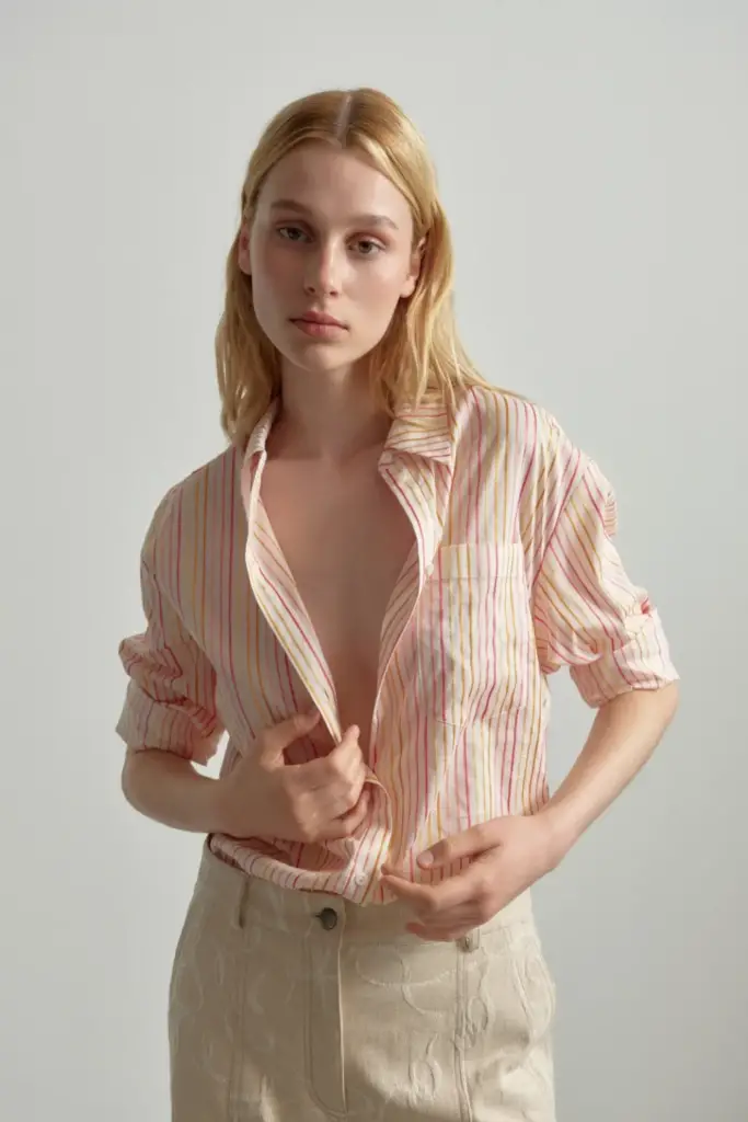 Lala Berlin Blouse Biloxi cotton mix multicolor stripe Bestseller