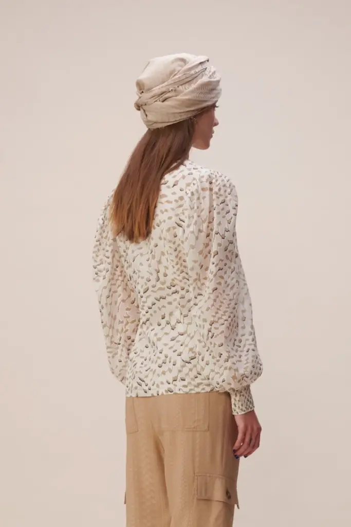 Lala Berlin Blouse Babsi cotton sand wave Räumungsverkauf