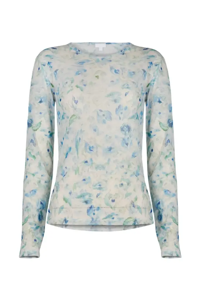 Lala Berlin Longsleeve Caro polyester mix sky leo love Sonderangebote