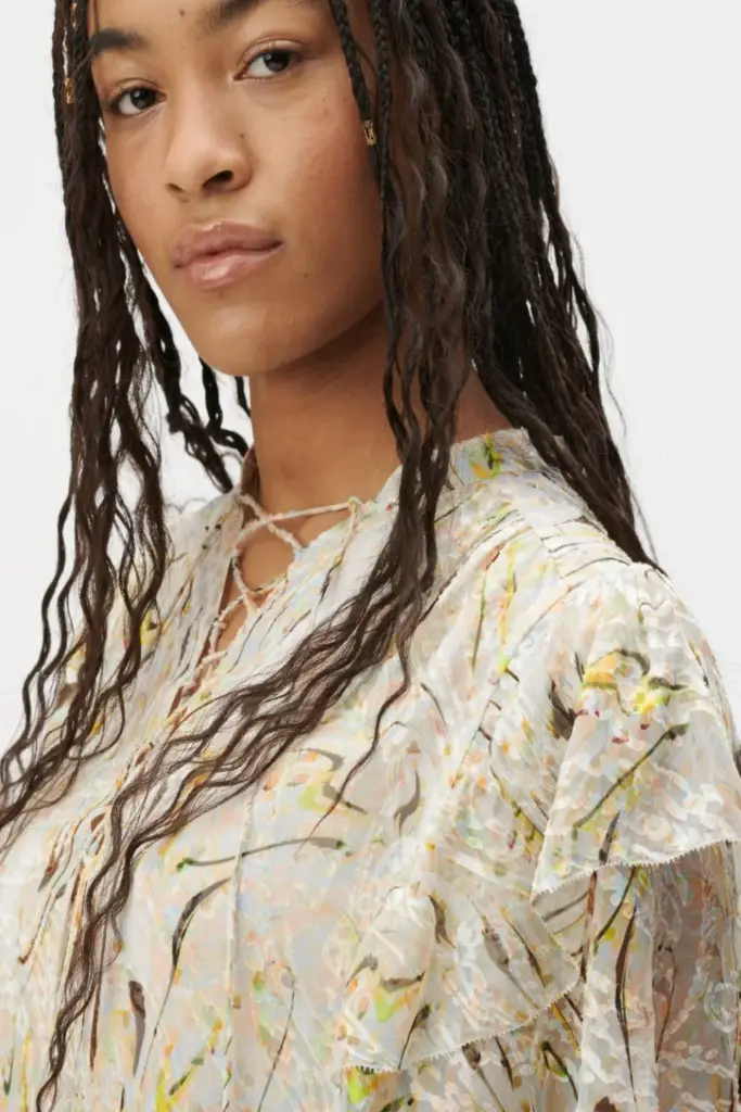 Lala Berlin Top Tenya silk mix heritage wave VIP-Rabatte
