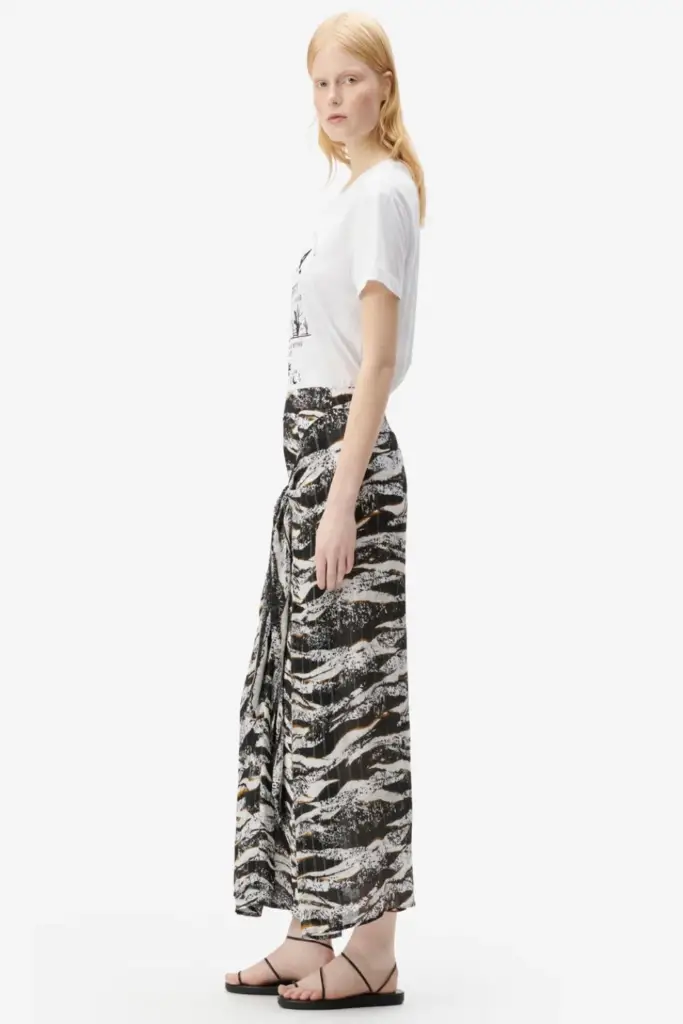 Lala Berlin Skirt Svyna viscose zebra wave dot Kostenlose Rückgabe