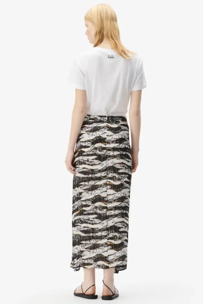 Lala Berlin Skirt Svyna viscose zebra wave dot Kostenlose Rückgabe