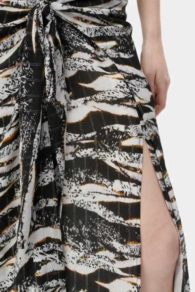 Lala Berlin Skirt Svyna viscose zebra wave dot Kostenlose Rückgabe