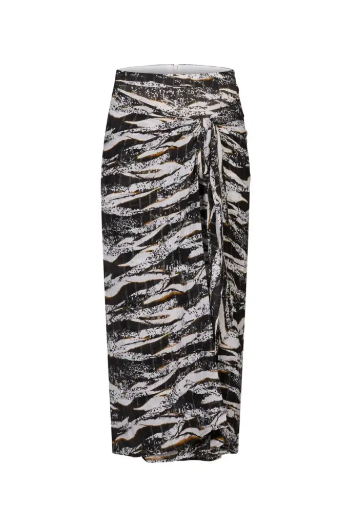Lala Berlin Skirt Svyna viscose zebra wave dot Kostenlose Rückgabe