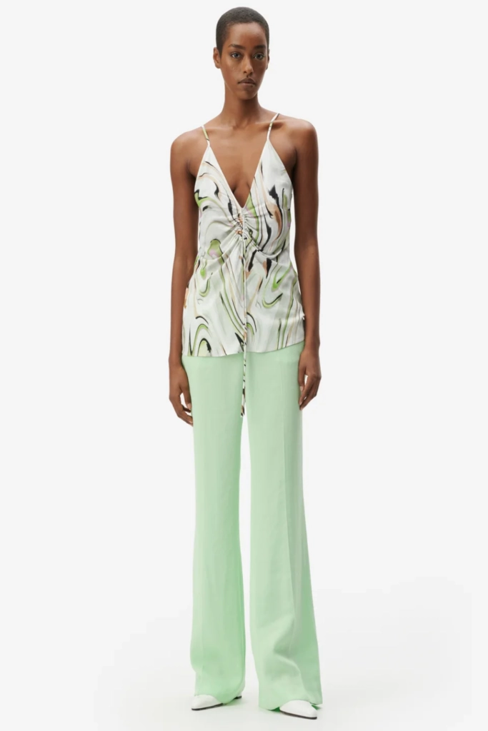 Lala Berlin Top Tiko viscose marble wave green Letzte 3 Tage