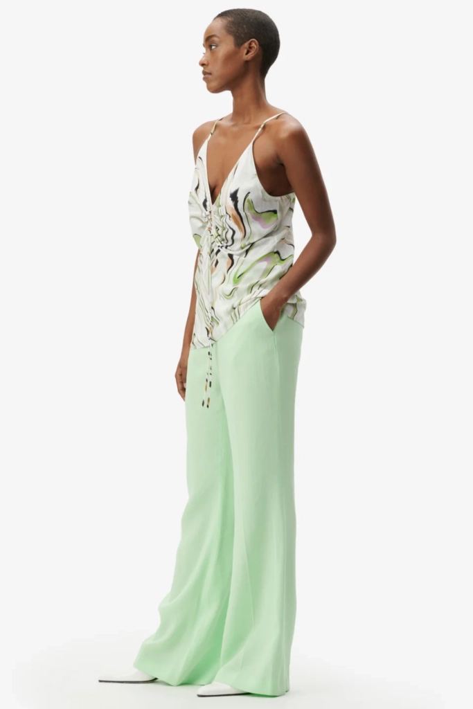 Lala Berlin Top Tiko viscose marble wave green Letzte 3 Tage