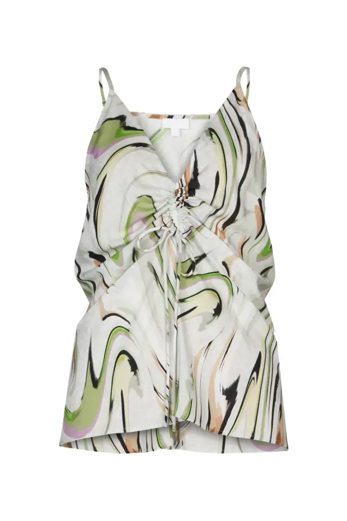 Lala Berlin Top Tiko viscose marble wave green Letzte 3 Tage