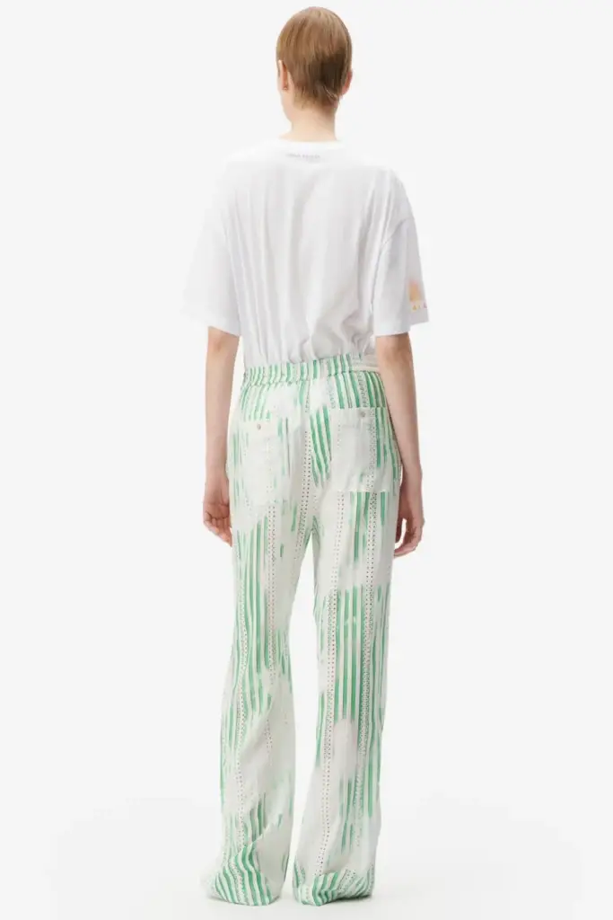 Lala Berlin Pants Palooza rayon mix green stripes JETZT KAUFEN