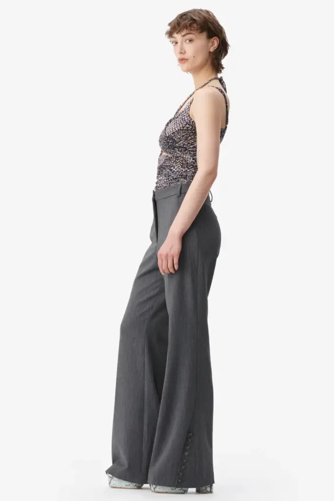 Lala Berlin Top Tamiki viscose mix heritage star black Letzte 2 Tage