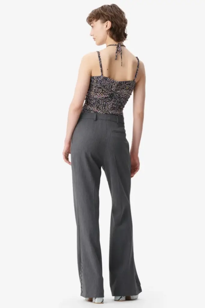 Lala Berlin Top Tamiki viscose mix heritage star black Letzte 2 Tage