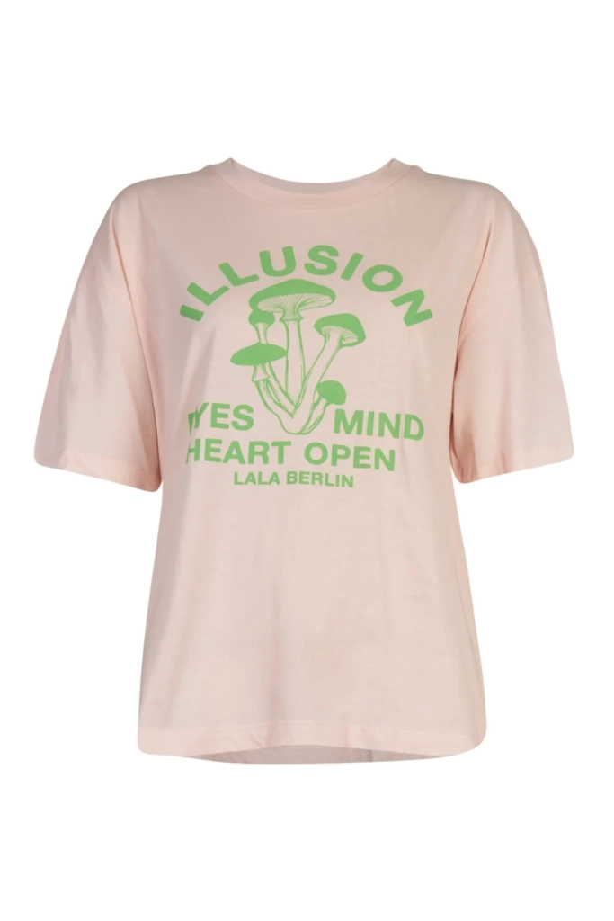 Lala Berlin T-Shirt Celia cotton illusion sea shell Bis zu 65% Rabatt