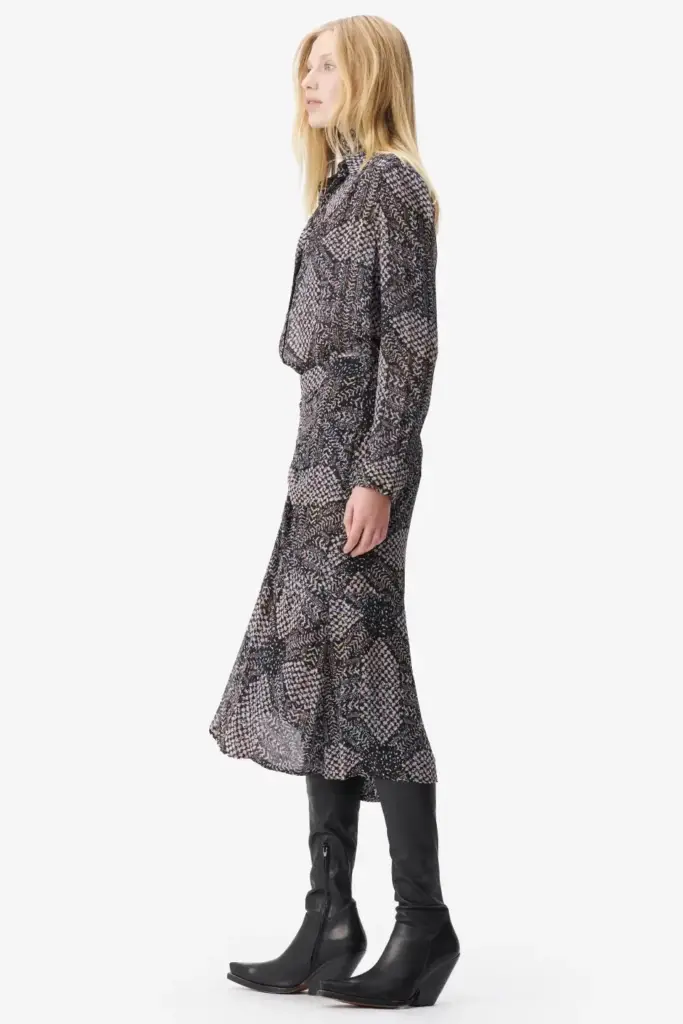 Lala Berlin Skirt Suna viscose heritage star black Discount Store für neue Produkte
