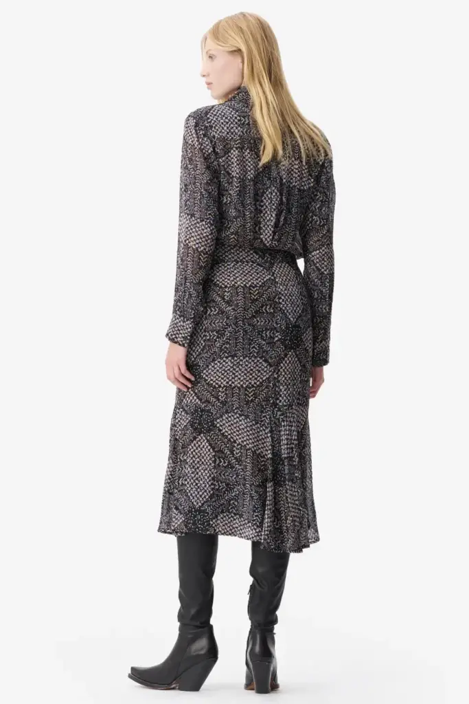 Lala Berlin Skirt Suna viscose heritage star black Discount Store für neue Produkte