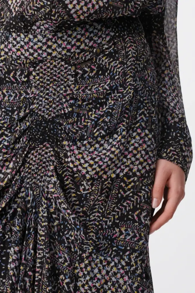Lala Berlin Skirt Suna viscose heritage star black Discount Store für neue Produkte