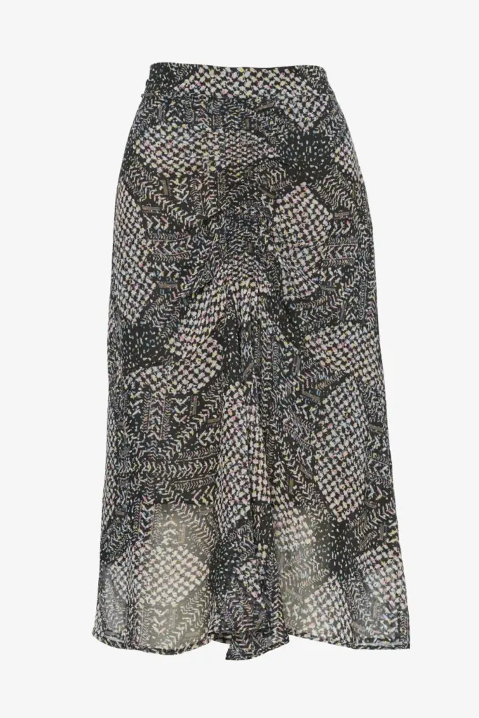 Lala Berlin Skirt Suna viscose heritage star black Discount Store für neue Produkte