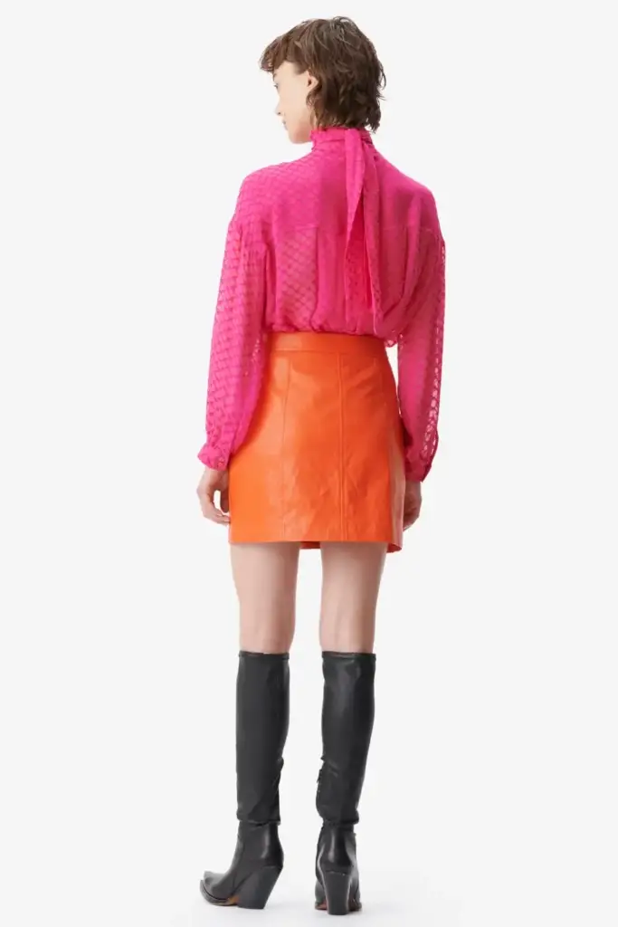 Lala Berlin Skirt Skyla viscose mix paprika Super Rabatt