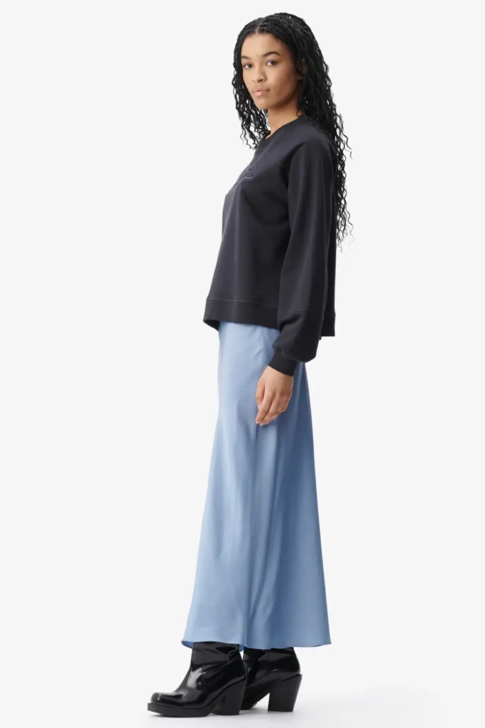 Lala Berlin Skirt Sasai viscose mix faded denim 50% Rabatt mit kostenlosem Versand